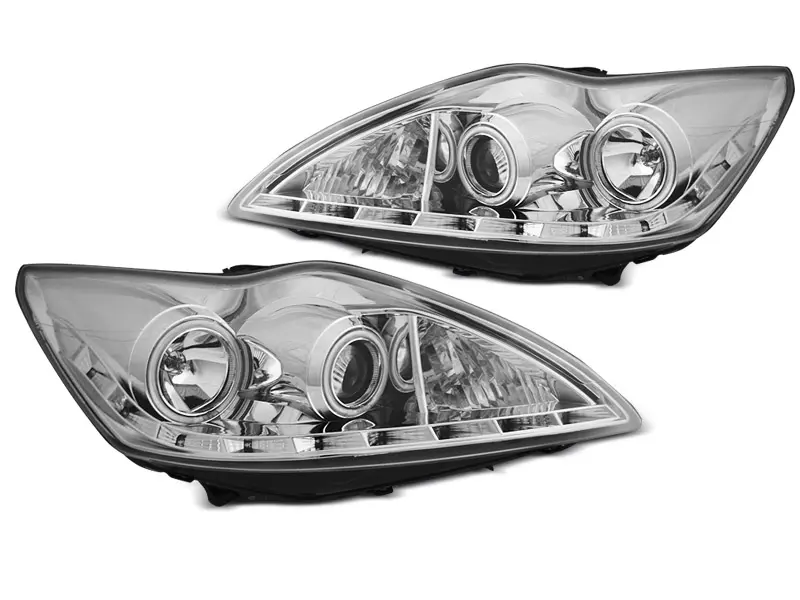 Frontlykter FORD FOCUS II 2008-2010 ANGEL EYES CCFL CHROME Image 2