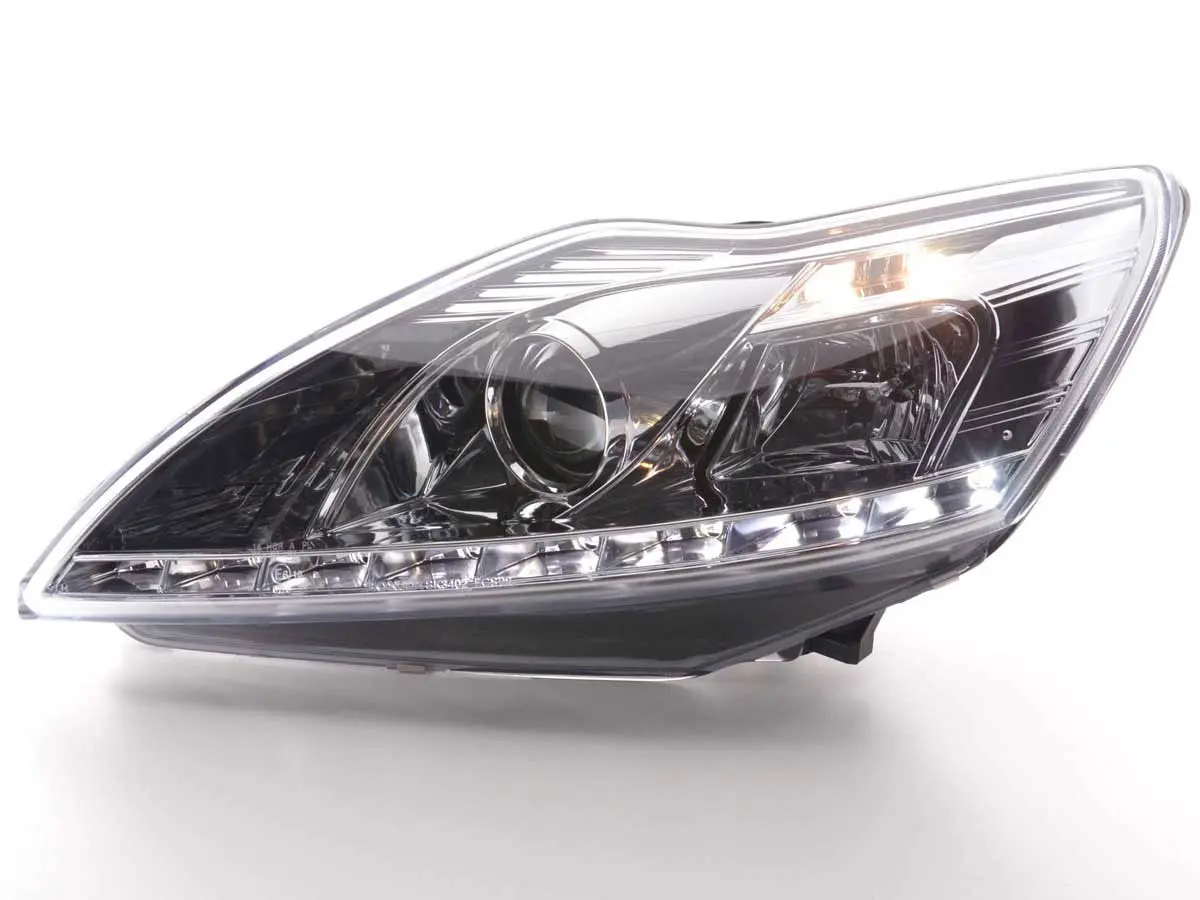 Frontlykter FORD FOCUS II 2008-2010 DAYLIGHT CHROME W/M