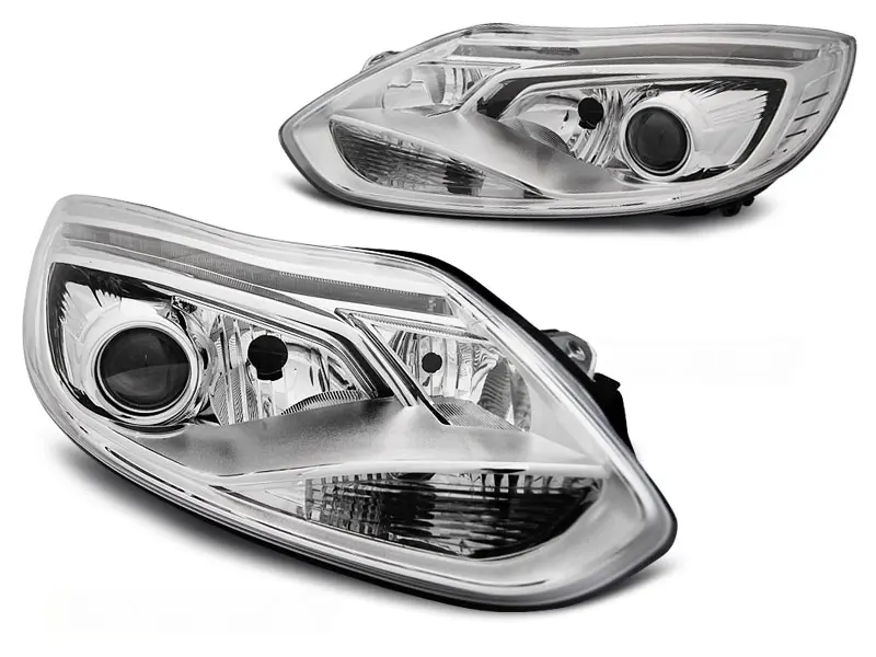 Frontlykter FORD FOCUS MK3 11-10.14 TUBE LIGHTS CHROME – bilde 2