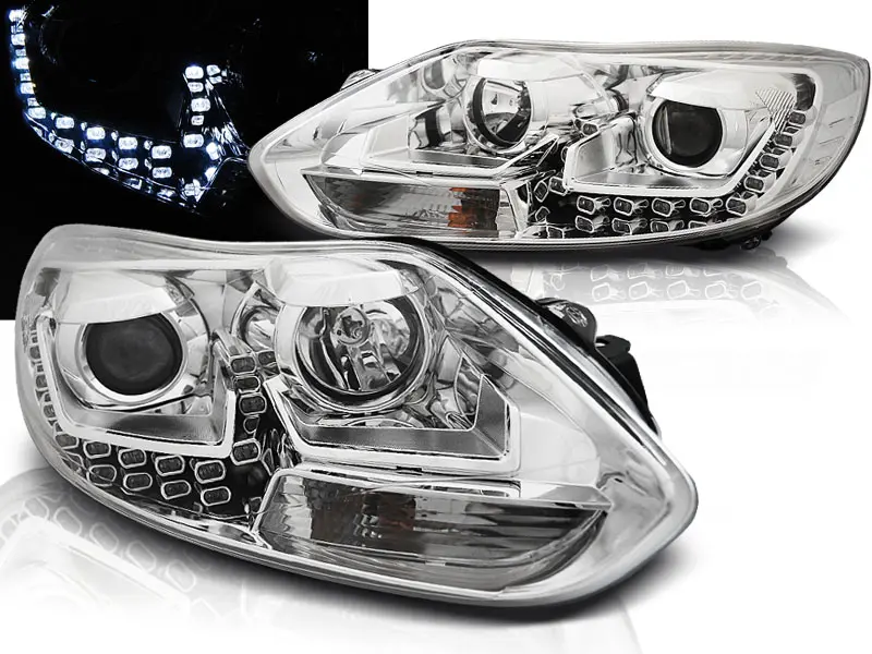 Frontlykter FORD FOCUS (MK3) 2011-2014 DAYLIGHT CHROME
