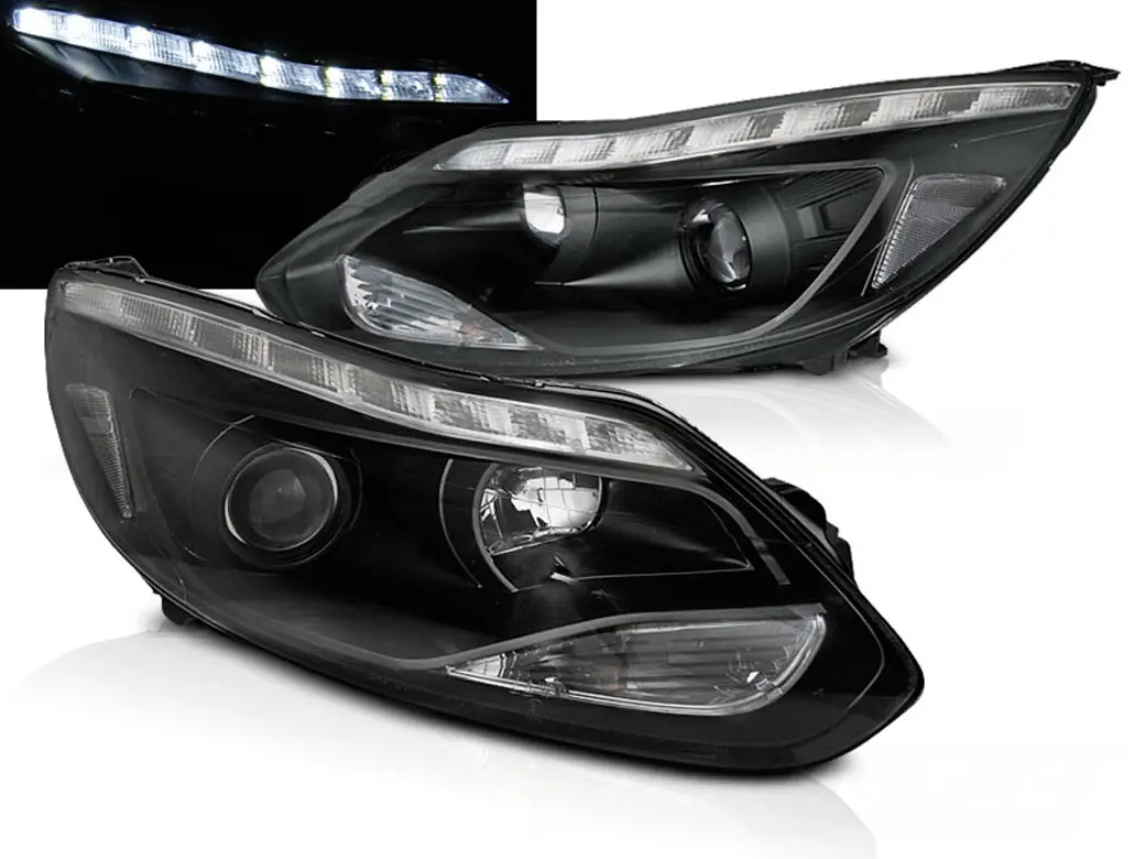 Frontlykter FORD FOCUS (MK3) 2011-2014 LED BLACK