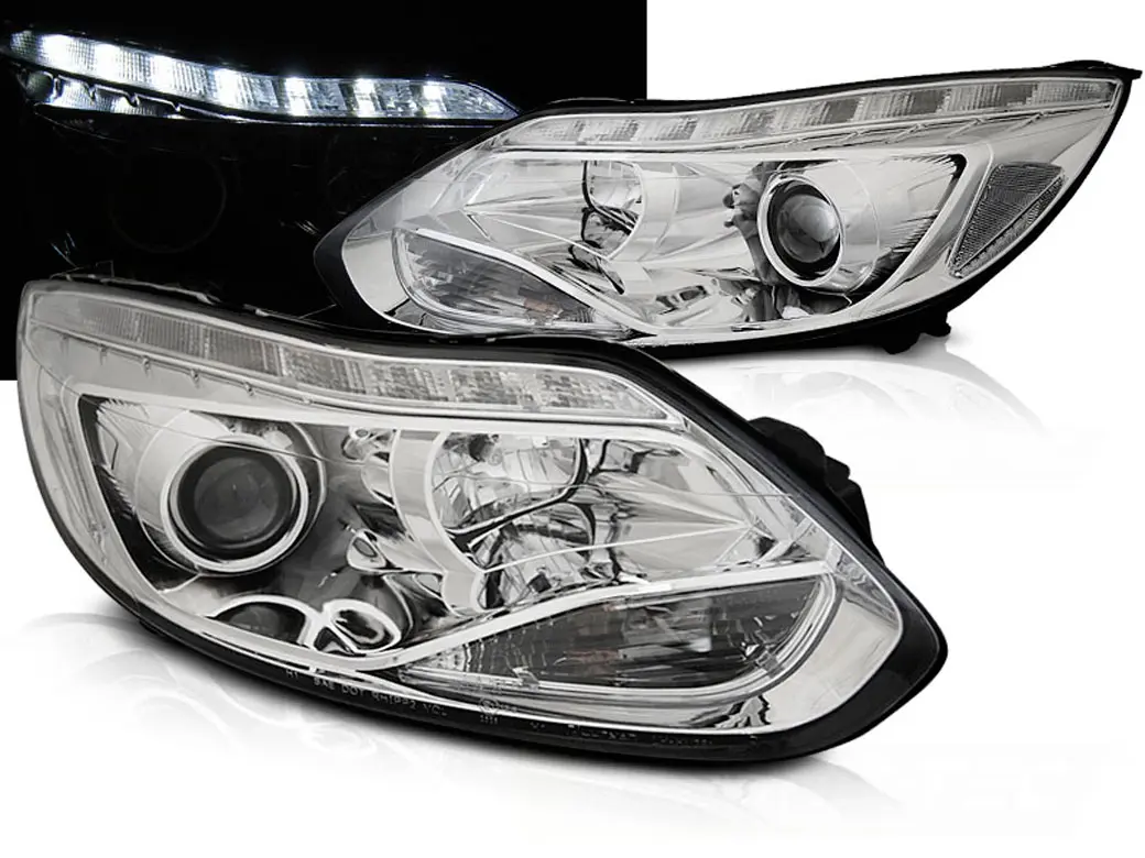 Frontlykter FORD FOCUS (MK3) 2011-2014 LED CHROME