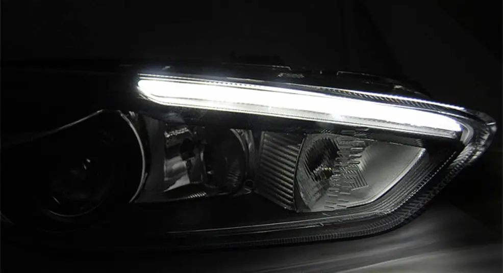 Frontlykter FORD FOCUS (MK3) 2014-2018 BLACK LED DRL (LED OEM) – bilde 2