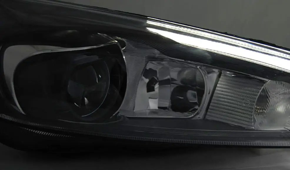 Frontlykter FORD FOCUS (MK3) 2014-2018 BLACK LED DRL (LED OEM) – bilde 3