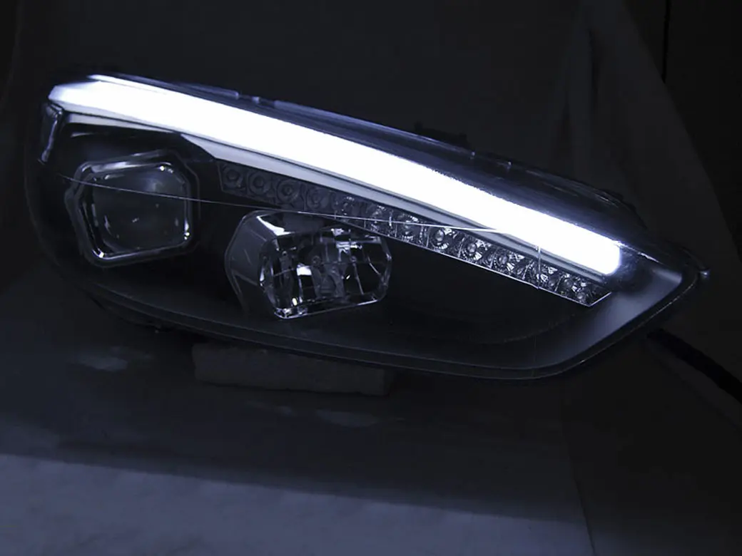 Frontlykter FORD FOCUS (MK3) 2015-2018 BLACK DRL LED – bilde 2