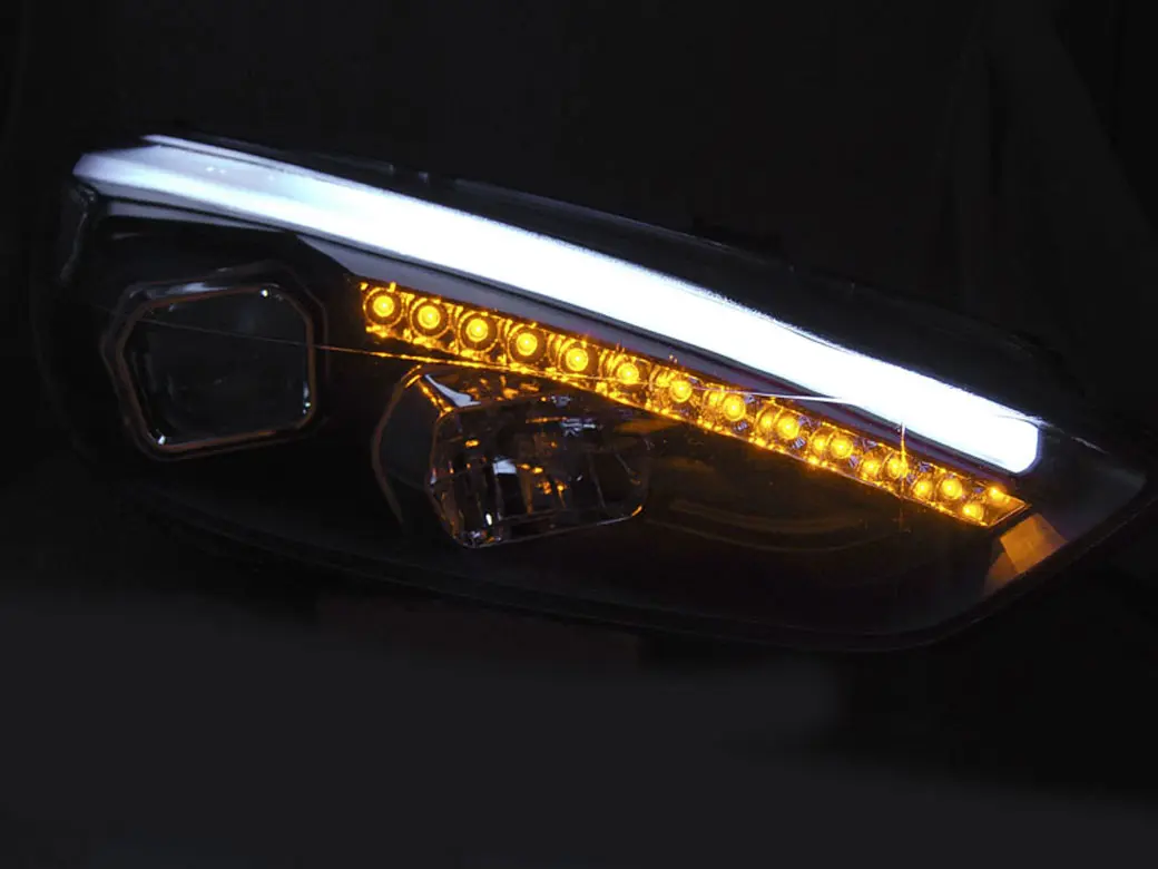 Frontlykter FORD FOCUS (MK3) 2015-2018 BLACK DRL LED – bilde 3