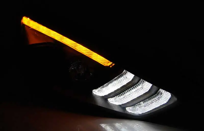 Frontlykter FORD FOCUS (MK3) 2015-2018 BLACK DRL LED SEQ INDICAOR – bilde 2