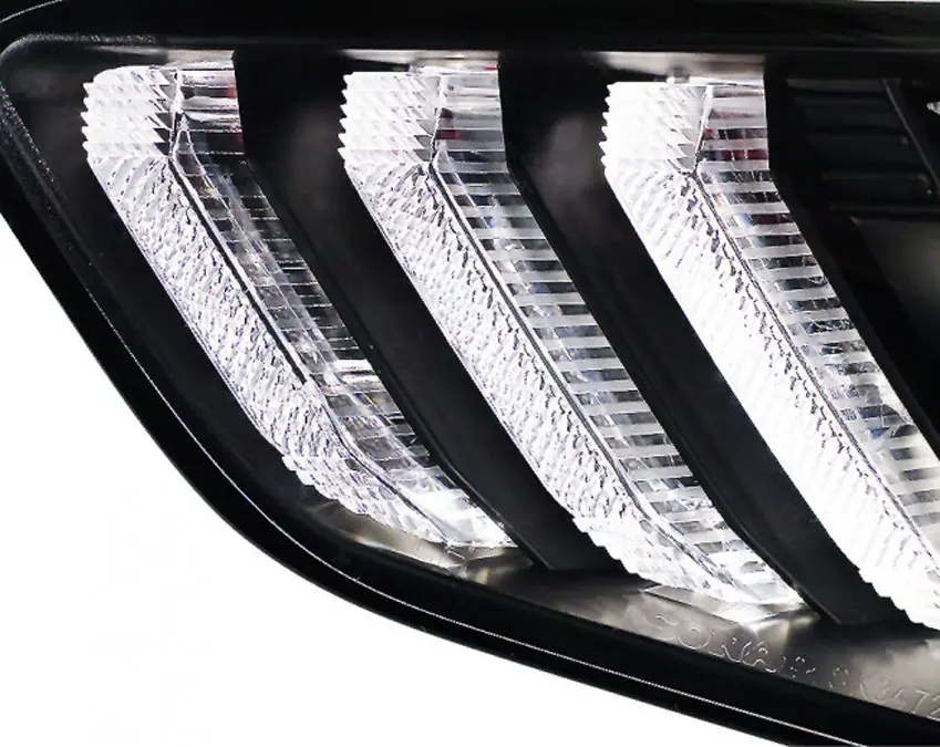 Frontlykter FORD FOCUS (MK3) 2015-2018 BLACK DRL LED SEQ INDICAOR – bilde 3