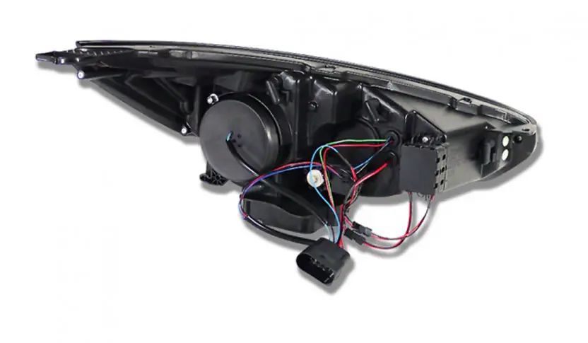 Frontlykter FORD FOCUS (MK3) 2015-2018 BLACK DRL LED SEQ INDICAOR – bilde 4