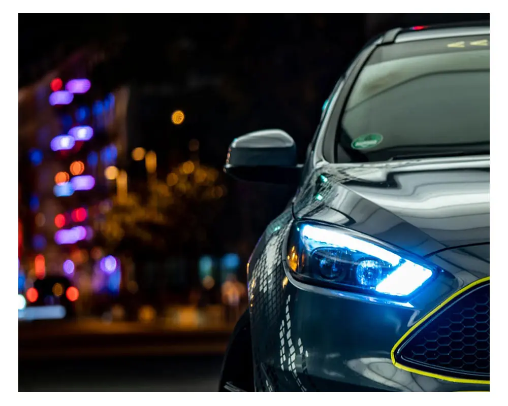 Frontlykter FORD FOCUS (MK3) 2015-2018 BLACK DRL LED SEQ INDICAOR – bilde 6