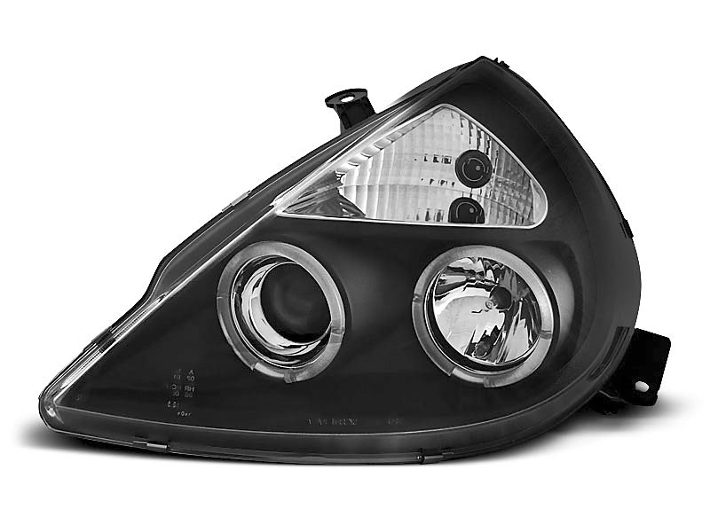 Frontlykter FORD KA 1996-2008 ANGEL EYES BLACK – bilde 2