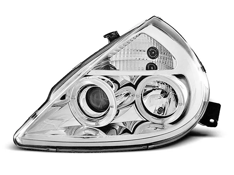 Frontlykter FORD KA 1996-2008 ANGEL EYES CHROME Image 2