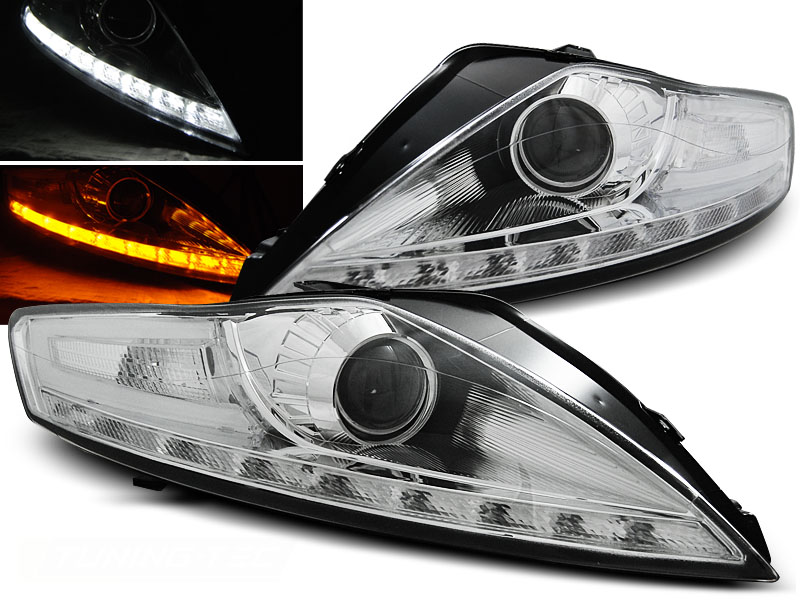 Frontlykter Ford Mondeo IV 2007 - 2010 | Daylight Chrome LED Indicator
