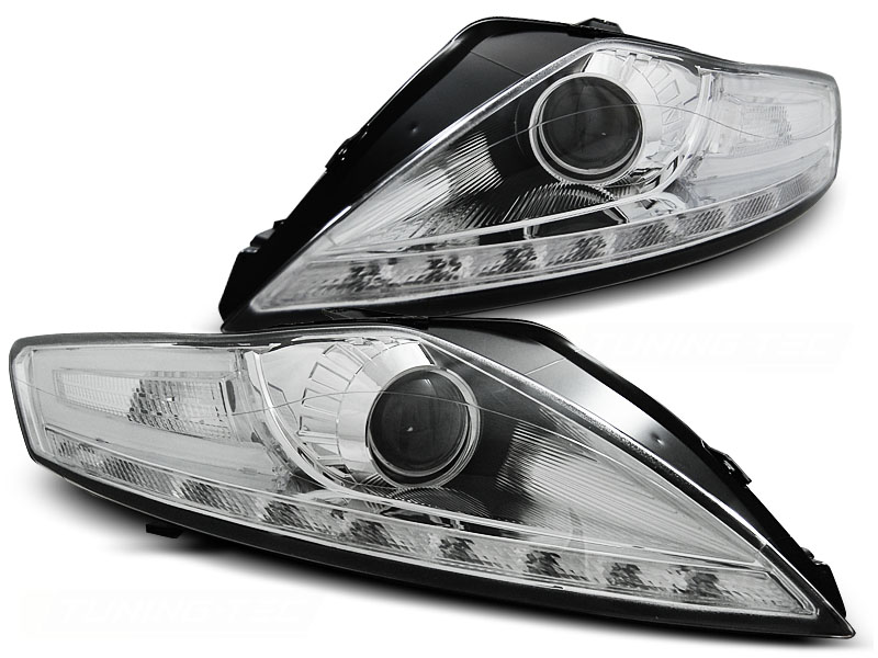 Frontlykter Ford Mondeo IV 2007 - 2010 | Daylight Chrome LED Indicator – bilde 2