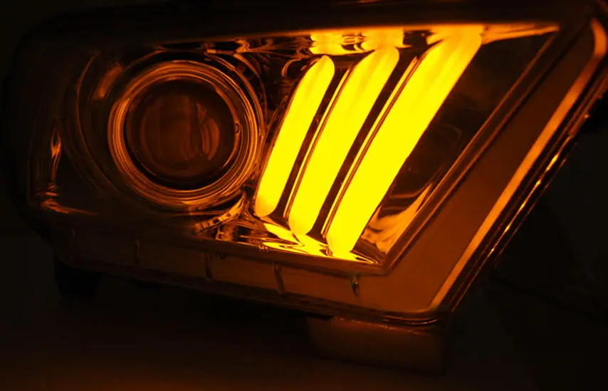 Frontlykter FORD MUSTANG V 2010-2014 TUBE LIGHT CHROME