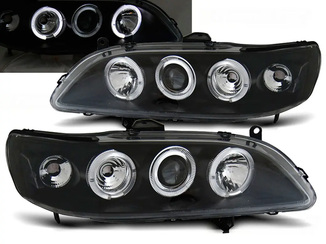 Frontlykter HONDA ACCORD 1998-2002 ANGEL EYES BLACK (USA)
