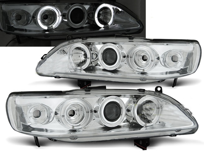 Frontlykter HONDA ACCORD 1998-2002 ANGEL EYES CHROME (USA)