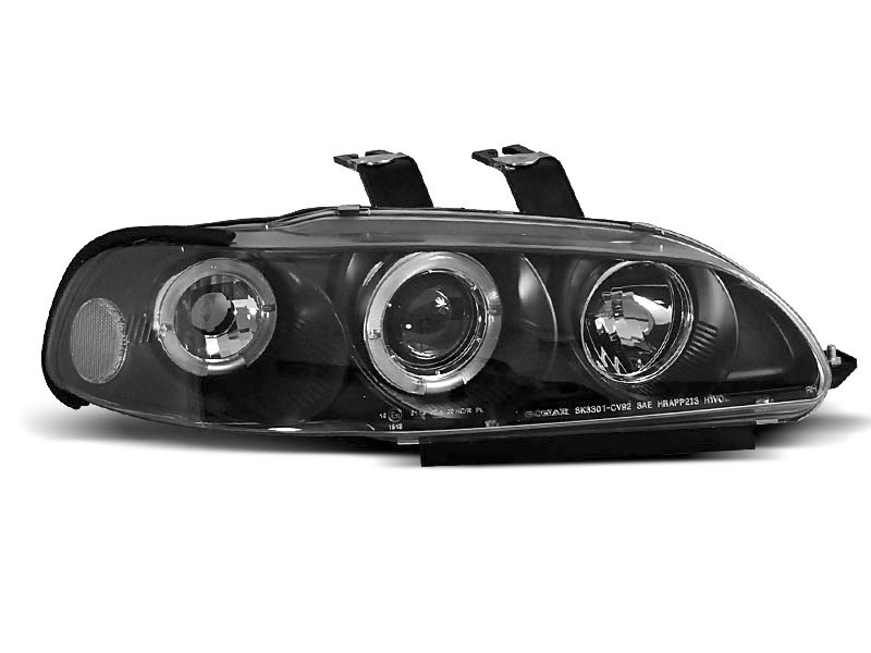 Frontlykter HONDA CIVIC 1991-1995 2D/3D ANGEL EYES BLACK – bilde 2