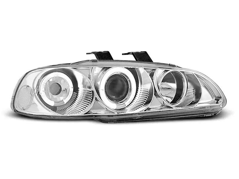 Frontlykter HONDA CIVIC 1991-1995 2D/3D ANGEL EYES CHROME – bilde 2