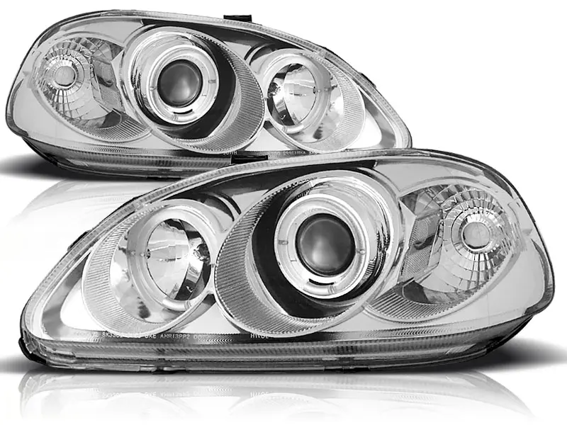 Frontlykter HONDA CIVIC 1999-2001 ANGEL EYES CHROME