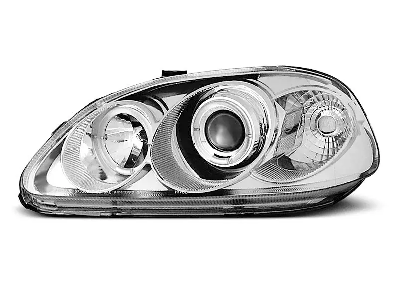 Frontlykter HONDA CIVIC 1999-2001 ANGEL EYES CHROME – bilde 3