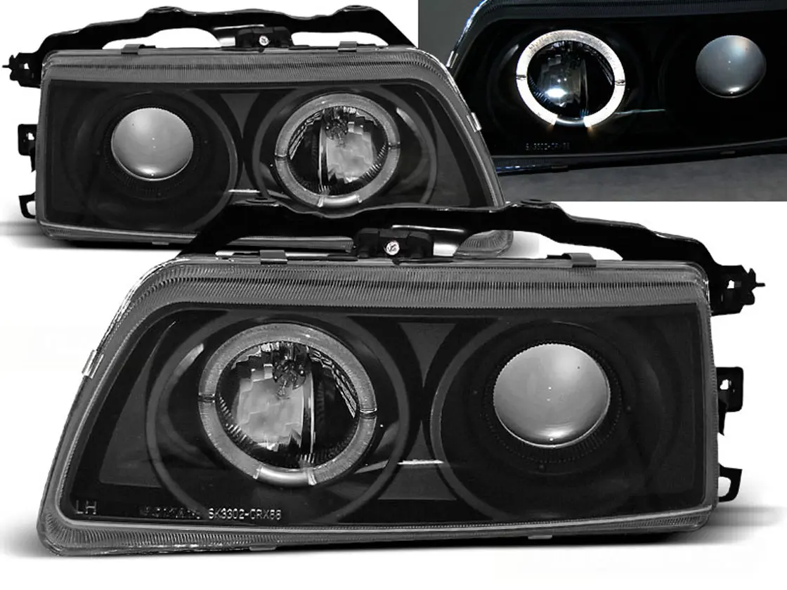Frontlykter HONDA CRX 1987-1989 ANGEL EYES BLACK