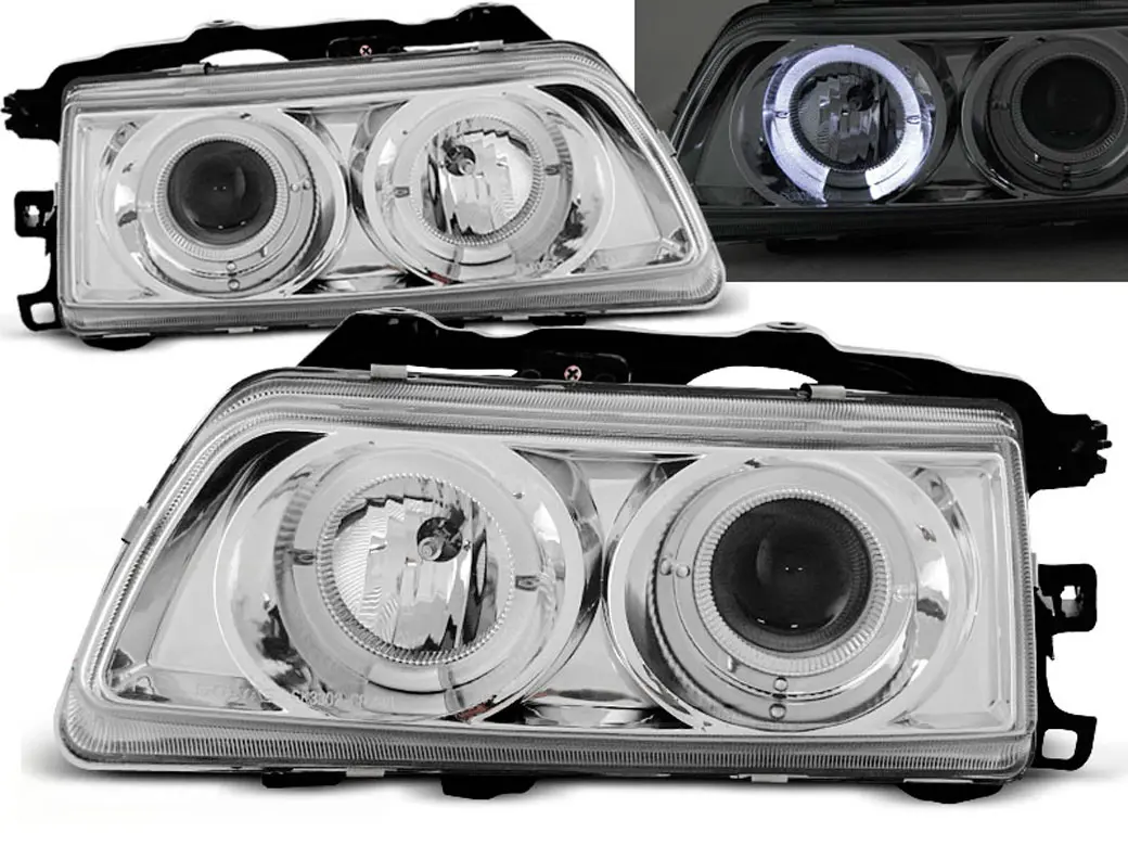Frontlykter HONDA CRX 1987-1989 ANGEL EYES CHROME