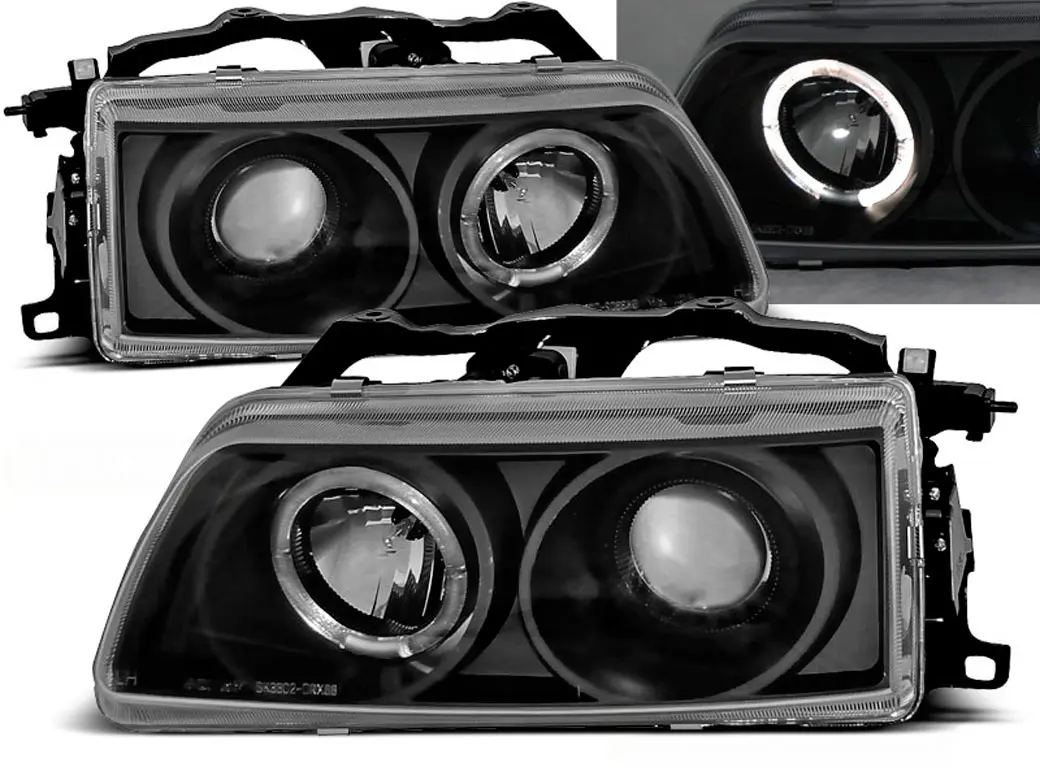 Frontlykter HONDA CRX 1990-1992 ANGEL EYES BLACK
