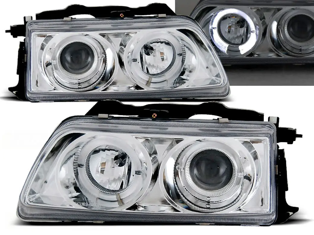 Frontlykter HONDA CRX 1990-1992 ANGEL EYES CHROME