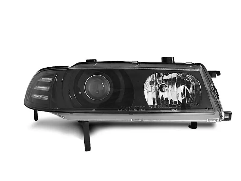 Frontlykter HONDA PRELUDE 1992-1997 ANGEL EYES BLACK – bilde 2