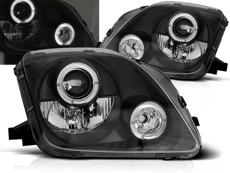 Frontlykter HONDA PRELUDE 1997-2001 ANGEL EYES BLACK