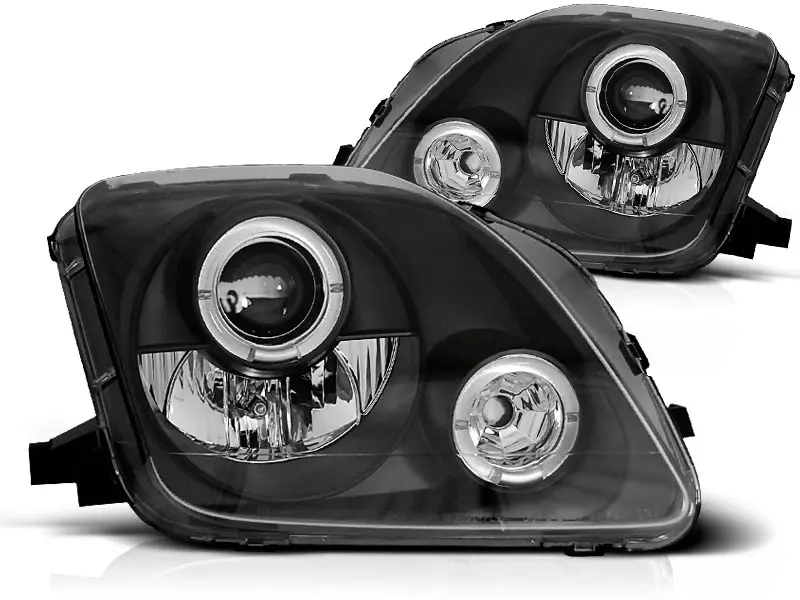 Frontlykter HONDA PRELUDE 1997-2001 ANGEL EYES BLACK – bilde 2