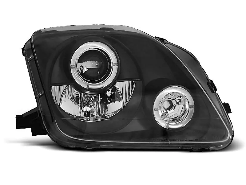 Frontlykter HONDA PRELUDE 1997-2001 ANGEL EYES BLACK – bilde 3