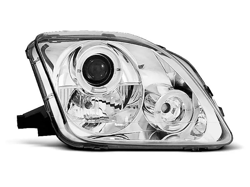 Frontlykter HONDA PRELUDE 1997-2001 ANGEL EYES CHROME – bilde 2