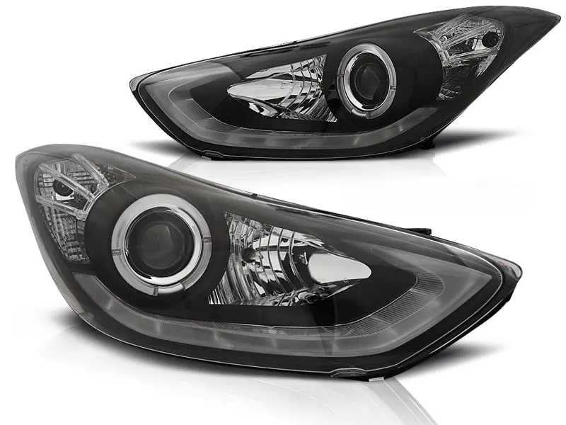 Frontlykter HYUNDAI ELANTRA 2010-2015 BLACK DAYLIGHT LED – bilde 3