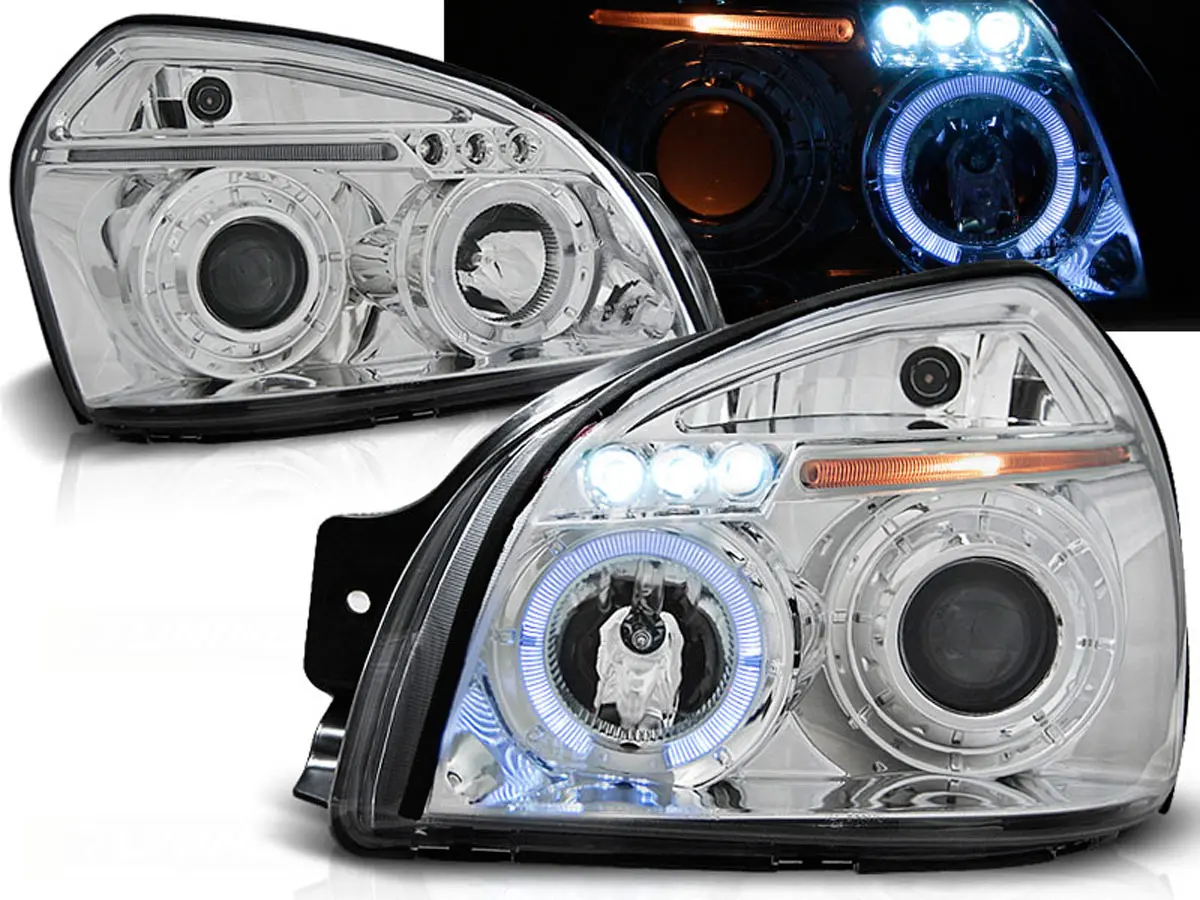 Frontlykter HYUNDAI TUCSON I 2004 - 2010 | ANGEL EYES CHROME