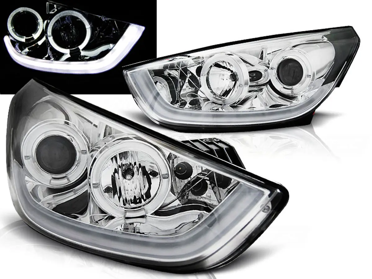 Frontlykter Hyundai Tucson II 2010 - 2015 / HYUNDAI  IX35 2010-2013 | CHROME TUBE LIGHT