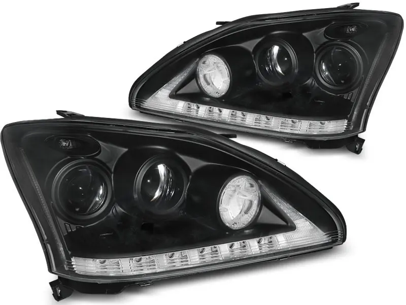 Frontlykter Lexus RX II 2003 - 2008 | TUBE LIGHT BLACK – bilde 4