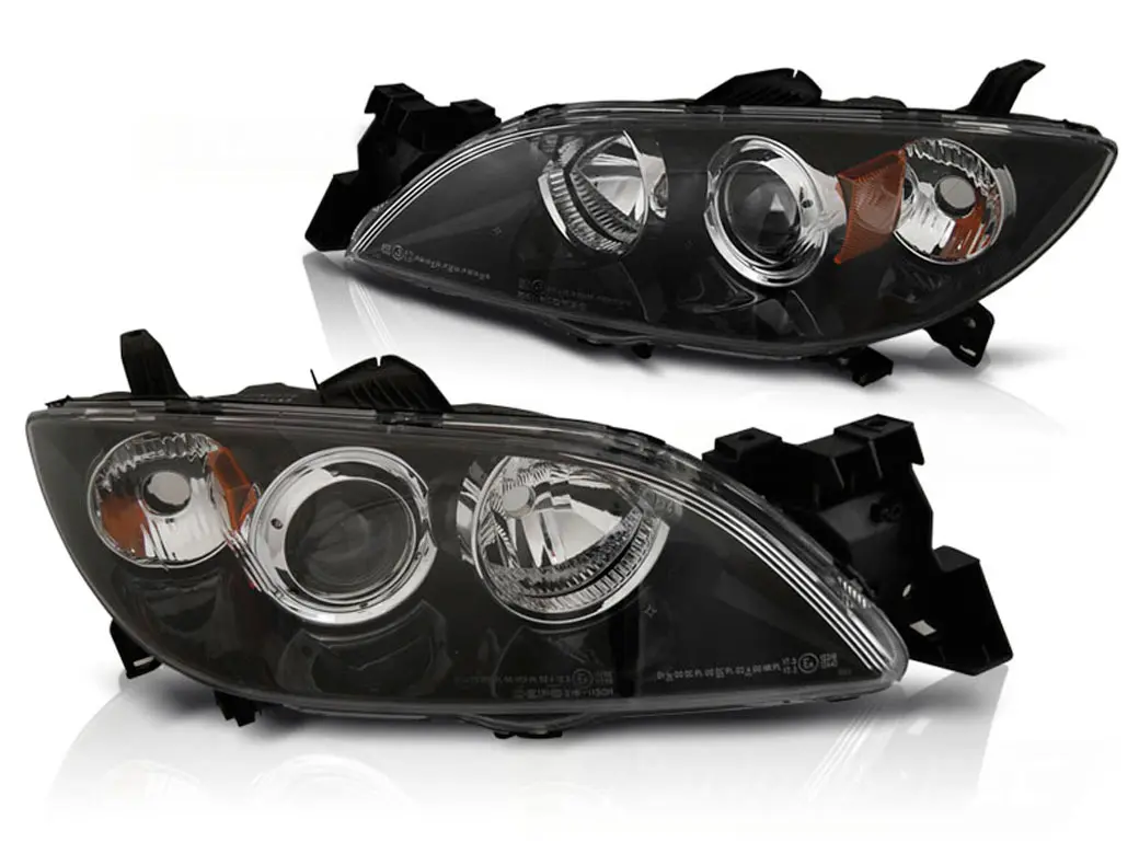 Frontlykter MAZDA 3 2003-2009 4D BLACK XENON