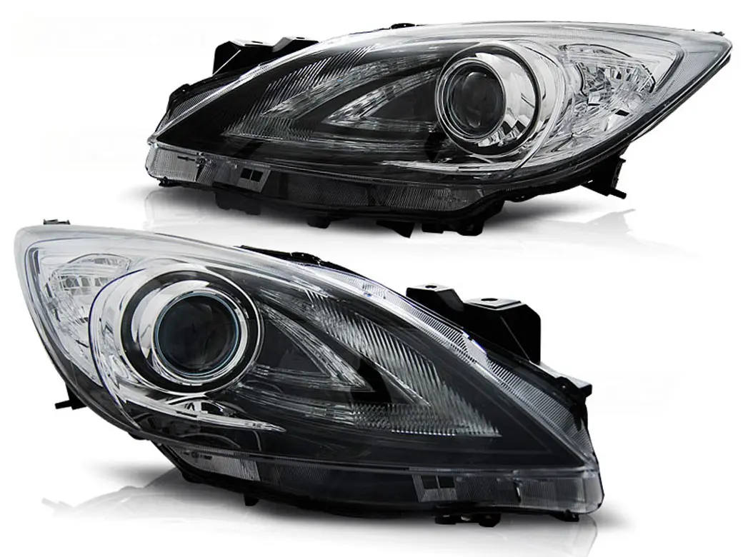 Frontlykter MAZDA 3 2009-2013 BLACK MPS LOOK