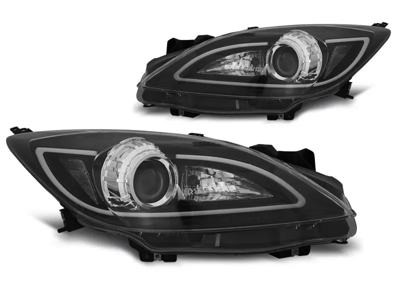 Frontlykter MAZDA 3 2009-2013 TUBE LIGHT BLACK – bilde 4