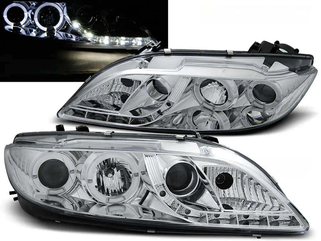 Frontlykter MAZDA 6 2002-2007 DAYLIGHT CHROME