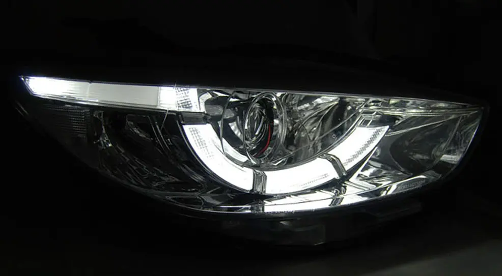 Frontlykter MAZDA CX5 2011-2015 CHROME TRUE DRL – bilde 2