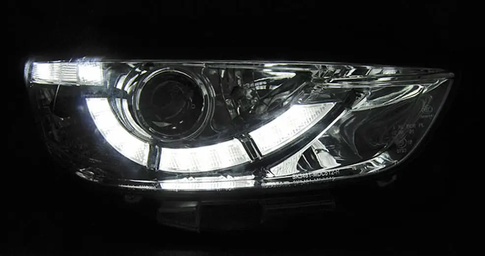 Frontlykter MAZDA CX5 2011-2015 CHROME TRUE DRL – bilde 3