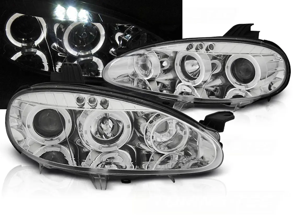 Frontlykter MAZDA MX5 2001-2005 ANGEL EYES CHROME