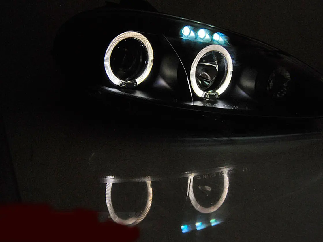 Frontlykter MAZDA MX5 2001-2005 ANGEL EYES CHROME – bilde 2