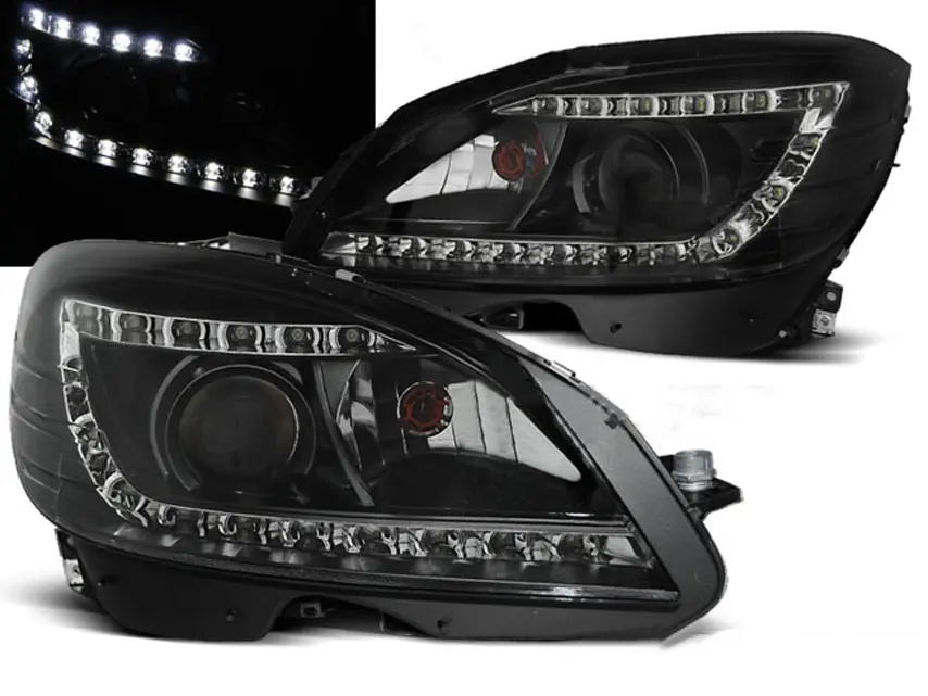 Frontlykter Mercedes-Benz C-Klasse (W204) 2007-2010 DAYLIGHT BLACK – bilde 2