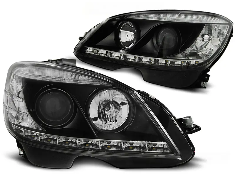 Frontlykter Mercedes-Benz C-Klasse (W204) 2007-2010 DAYLIGHT BLACK – bilde 3