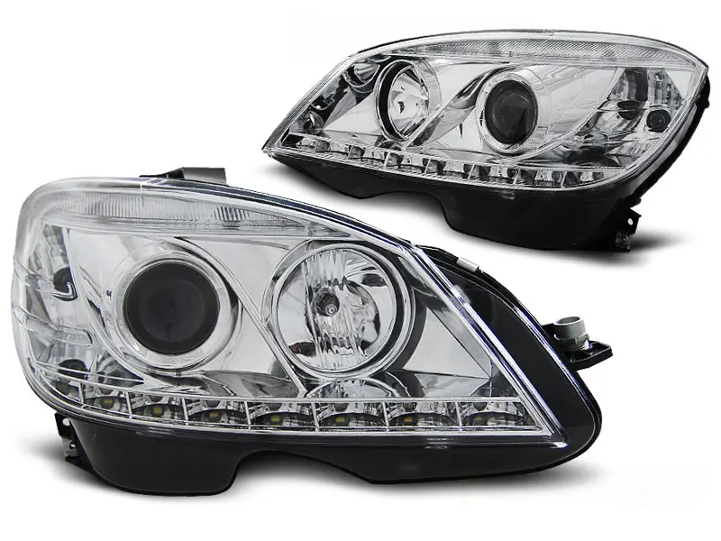 Frontlykter Mercedes-Benz C-Klasse (W204) 2007-2010 DAYLIGHT CHROME – bilde 4