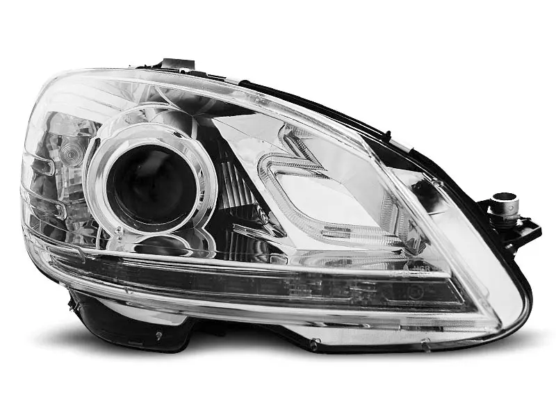 Frontlykter Mercedes-Benz C-Klasse (W204) 2007-2010 TRUE DRL CHROME – bilde 3